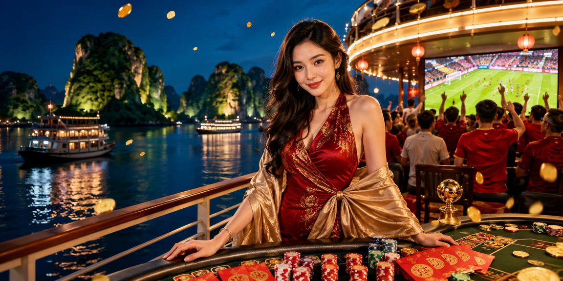 Vịnh Hạ Long lung linh với phong bì đỏ may mắn – biểu tượng thưởng và may mắn trong văn hóa Việt Nam
