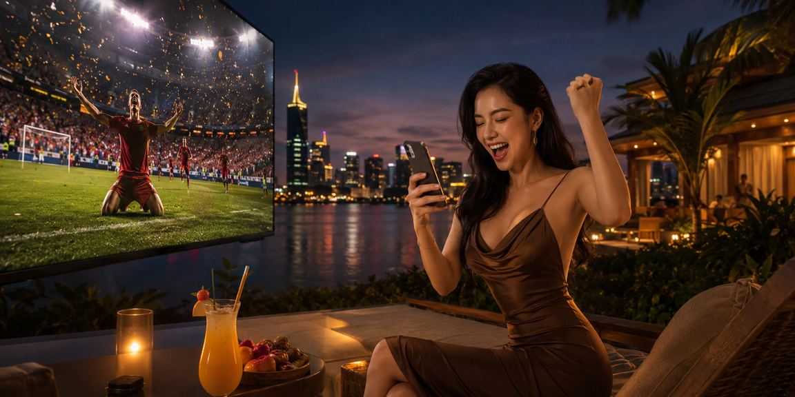 Khán giả Việt Nam cổ vũ trận đấu bóng đá tại sân vận động trong đêm